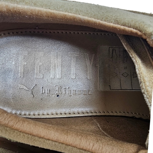 Puma x Fenty Rihanna Tan Brown Creeper Suede Leather Platform Sneakers Size 7 - Picture 8 of 10